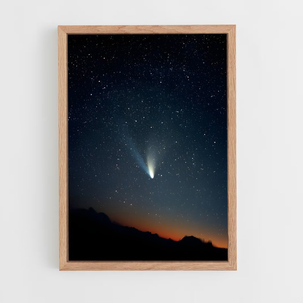 Poster Comète au Crépuscule – affiche Univers (vue 4)